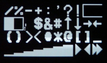 OLED display symbols